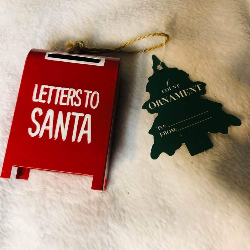 Metal 2 1/2" Letter to Santa Mailbox Christmas Tree Ornament for the holidays